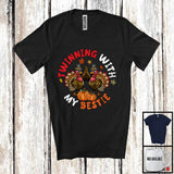 MacnyStore - Twinning With My Bestie; Humorous Thanksgiving Costume Twin Turkey; Friends Family Group T-Shirt