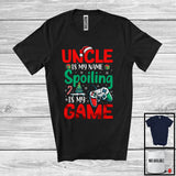 MacnyStore - Uncle Is My Name Spoiling Is My Game, Humorous Christmas Santa Gaming, Gamer Family T-Shirt