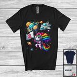 MacnyStore - Unicorn Astronaut; Happy 2nd Birthday Magical Unicorn 2 Years Old; Girls Family Group T-Shirt