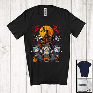 MacnyStore - Unicorn Death, Awesome Halloween Costume Moon, Carved Pumpkins Animal Lover T-Shirt