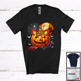 MacnyStore - Unicorn Pumpkin; Creepy Halloween Costume Carved Pumpkin Unicorn; Boys Girls Family T-Shirt