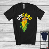 MacnyStore - Unicorn; Humorous Flowers Unicorn Corn Face; Boys Girls Matching Farm Farmer Lover T-Shirt