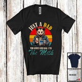 MacnyStore - Vintage Retro Dad Who Always Came Back With The Milk, Amazing Father's Day Opossum Animal T-Shirt