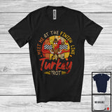 MacnyStore - Vintage Retro Meet Me At The Finish Line; Humorous Thanksgiving Running Turkey; Runner T-Shirt