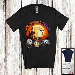 MacnyStore - Volleyball Squad, Proud Halloween Three Mummy Monster Witch, Sport Player Playing Team T-Shirt