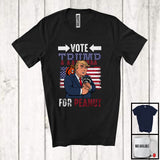 MacnyStore - Vote Trump For Peanut; Humorous Election 2024 US President American Flag; Squirrel Patriotic T-Shirt