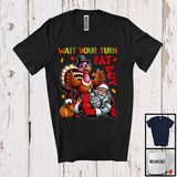 MacnyStore - Wait Your Turn Fat Boy; Amusing Thanksgiving Turkey Santa Christmas Coming; Family Group T-Shirt