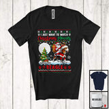 MacnyStore - Want To Watch Christmas Movies With My Beagle; Adorable Sweater Santa Riding Puppy T-Shirt