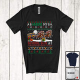 MacnyStore - Where My School Bus At; Sarcastic Christmas Sweater Santa Reindeer School Bus; Snow Family T-Shirt