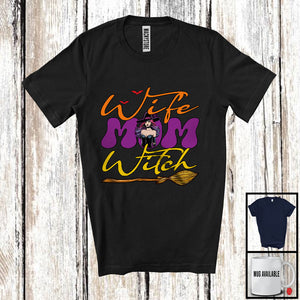 MacnyStore - Wife Mom Witch; Sarcastic Halloween Costume Wife Mom Women Witch; Family Group T-Shirt