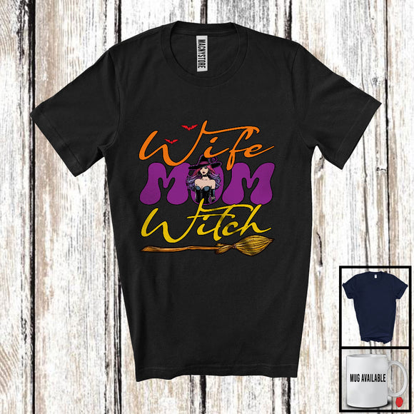 MacnyStore - Wife Mom Witch; Sarcastic Halloween Costume Wife Mom Women Witch; Family Group T-Shirt