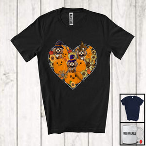 MacnyStore - Witch Cockapoo Heart Sunflowers; Amazing Halloween Thanksgiving Fall Leaves T-Shirt