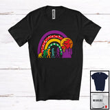 MacnyStore - Witch Evolution, Humorous Halloween Costume Witch Flying Moon Lover, Family Group Rainbow T-Shirt