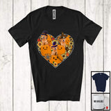 MacnyStore - Witch Labrador Retriever Heart Sunflowers; Amazing Halloween Thanksgiving Fall Leaves T-Shirt