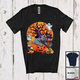 MacnyStore - Witch Manatee Inside Pumpkin, Horror Halloween Moon Matching Sea Animal Lover, Family Group T-Shirt