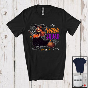 MacnyStore - Witch Squad, Lovely Halloween Costume Witch Broomstick With Carved Pumpkin, Family Group T-Shirt