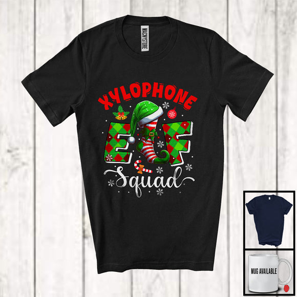 MacnyStore - Xylophone Elf Squad; Awesome Christmas Snowing Xylophone Player Group; Musical Instruments T-Shirt