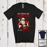 MacnyStore - You Should See The Size Of My Sack; Sarcastic Christmas Santa Adult; Couple Family T-Shirt