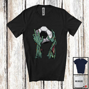 MacnyStore - Zombie Hand Holding Soccer Ball; Amazing Halloween Soccer Player; Sport Team T-Shirt