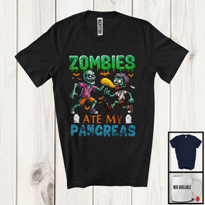 MacnyStore - Zombies Ate My Pancreas; Sarcastic Halloween Costume Diabetes Awareness; Horror Zombie T-Shirt