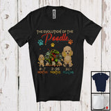 MacnyStore - Evolution Of The Poodle, Humorous T-Rex Dinosaur Lover Vintage, Matching Family Group T-Shirt
