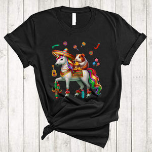 MacnyStore - Guinea Pig Eating Nacho Riding Unicorn, Lovely Cinco De Mayo Sombrero Lover, Mexican Pride T-Shirt