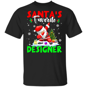 Christmas Santa Shirt Santa's Favorite Designer Cool Christmas Santa Dabbing Gifts Christmas T-Shirt - Macnystore