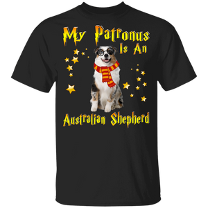 My Patronus Is An Australian Shepherd Magical Australian Shepherd Pet Youth T-Shirt - Macnystore