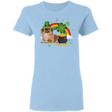 Leprechaun Pekingese Dog Lover St Patrick's Day Gifts Ladies T-Shirt - Macnystore