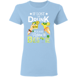 If Lost Or Drunk Please Return To Bestie Patricks Day Ladies T-Shirt - Macnystore