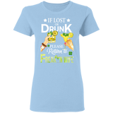 If Lost Or Drunk Please Return To Freakin Wife Ladies T-Shirt - Macnystore