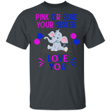 Keeper Of The Gender Pink or Blue Sister Loves You Elephant T-Shirt - Macnystore