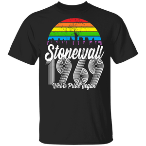 Stonewall 1969 Where Pride Began Cool Proud LGBT New York Gay Lesbian Gifts T-Shirt - Macnystore