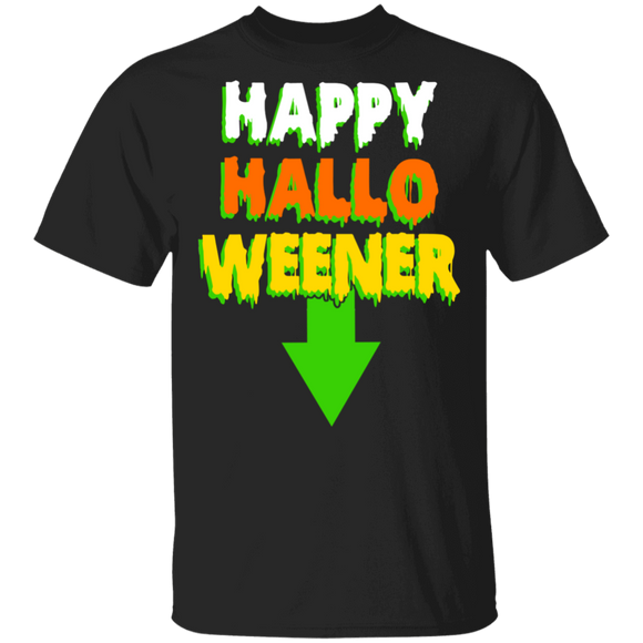 Halloween Shirt Happy Hallo Weener Funny Halloween Men Gifts Halloween T-Shirt - Macnystore