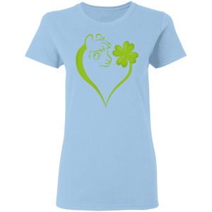 Dabbing Shamrock Horse St Patrick's Day Irish Gifts Ladies T-Shirt - Macnystore