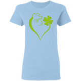 Dabbing Shamrock Horse St Patrick's Day Irish Gifts Ladies T-Shirt - Macnystore