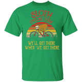 Sloth Cycling Team Funny We'll Get There When We Get There Sloth Lover Youth T-Shirt - Macnystore