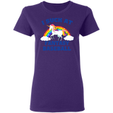 I Suck At Fantasy Baseball Funny Magical Unicorn Ladies T-Shirt - Macnystore