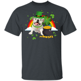 Leprechaun English Bulldog Dog Lover St Patrick's Day Gifts T-Shirt - Macnystore