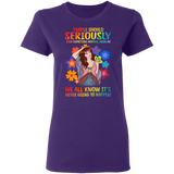 People Should Seriously Stop Expecting Normal From Me Hippie Girrl Ladies T-Shirt - Macnystore