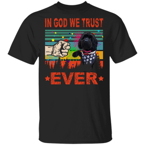 In God We Trust Ever Cute Sproodle Wearing American Flag 4th Of July Gifts T-Shirt - Macnystore