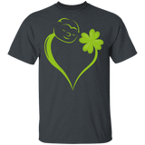 Shamrock Sloth Face Heart St Patrick's Day Irish Gifts T-Shirt - Macnystore