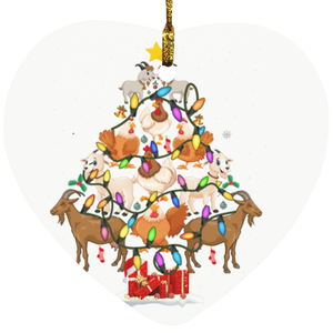 Decorative Hanging Ornaments Chicken And goat Christmas Tree Xmas Light SUBORNH Heart Ornament - Macnystore