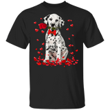 Dalmatian Rose Flower Funny Dalmatian Dog Lover Owner Couple Husband Wife Fiance Fiancee Girlfriend Boyfriend Valentine Gifts T-Shirt - Macnystore