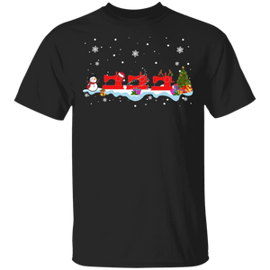 Christmas Sew Shirt Snowman With Sewing Machine Cool Christmas Sewing Lover Gifts Christmas T-Shirt - Macnystore