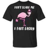 Don't Scare Me I Fart Easily Funny Flamingo Lover Fans Hilarious Humor Quotes Gifts Youth T-Shirt - Macnystore