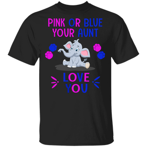 Keeper Of The Gender Pink or Blue Aunt Loves You Elephant T-Shirt - Macnystore