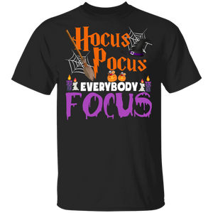Hocus Pocus Everybody Focus Funny Halloween Teacher  Gifts T-Shirt - Macnystore