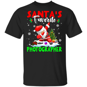 Christmas Santa Shirt Santa's Favorite Photographer Cool Christmas Santa Dabbing Gifts Christmas T-Shirt - Macnystore