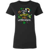 I Teach The Cutest Little Leprechaun Teacher St Patricks Day Ladies T-Shirt - Macnystore